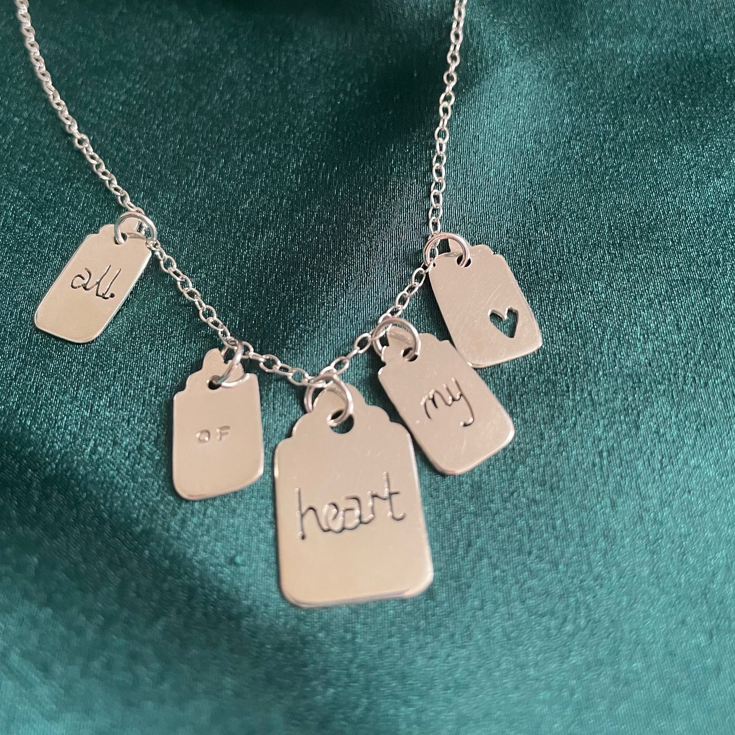 With All My Heart Necklace - Silver