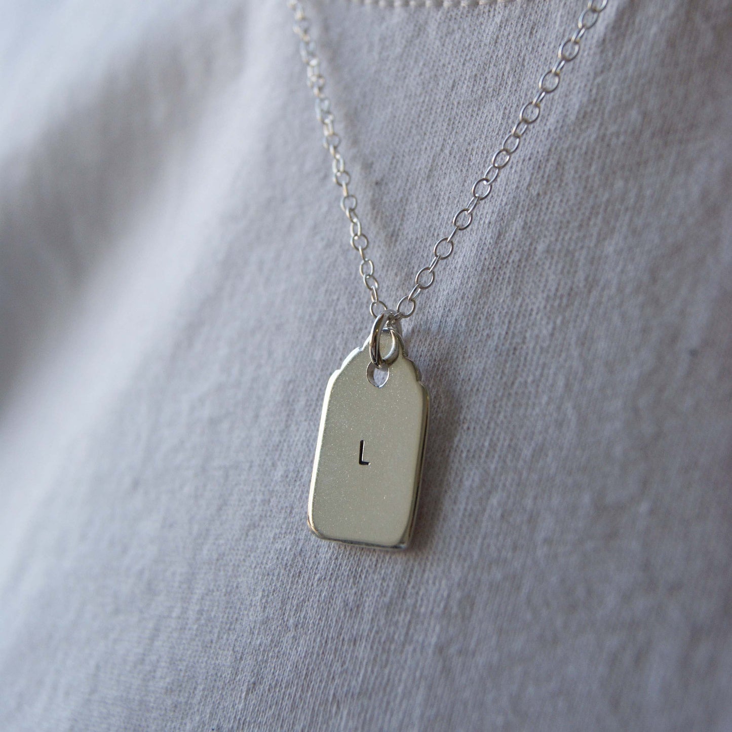 Initial Tag Necklace