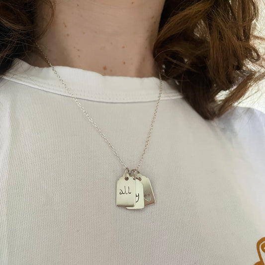All My Love Tag Necklace - Silver