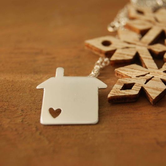 House silver necklace