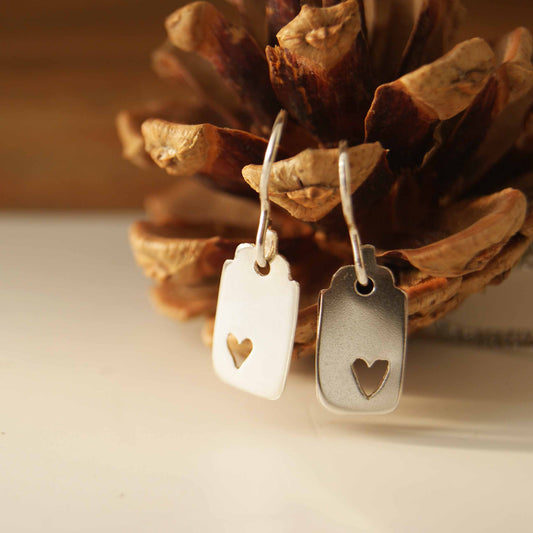 Tag Earrings - Silver